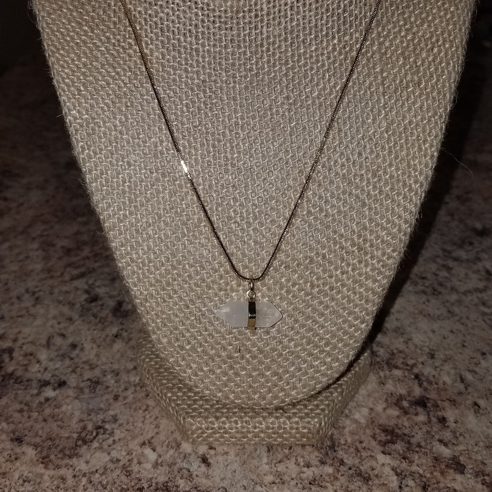 Clear Quartz Pendant and Necklace